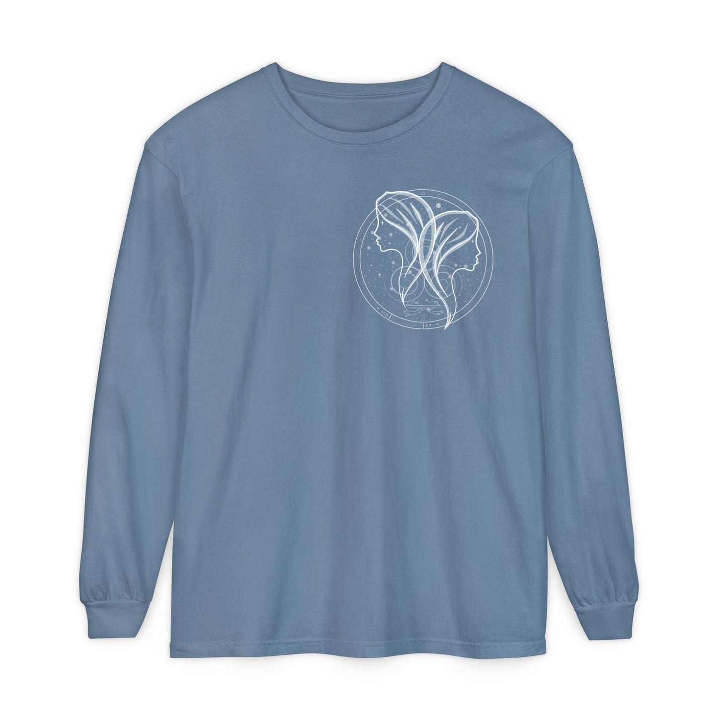 Gemini Emblem Mystical Twin Souls Unisex Long Sleeve Tee