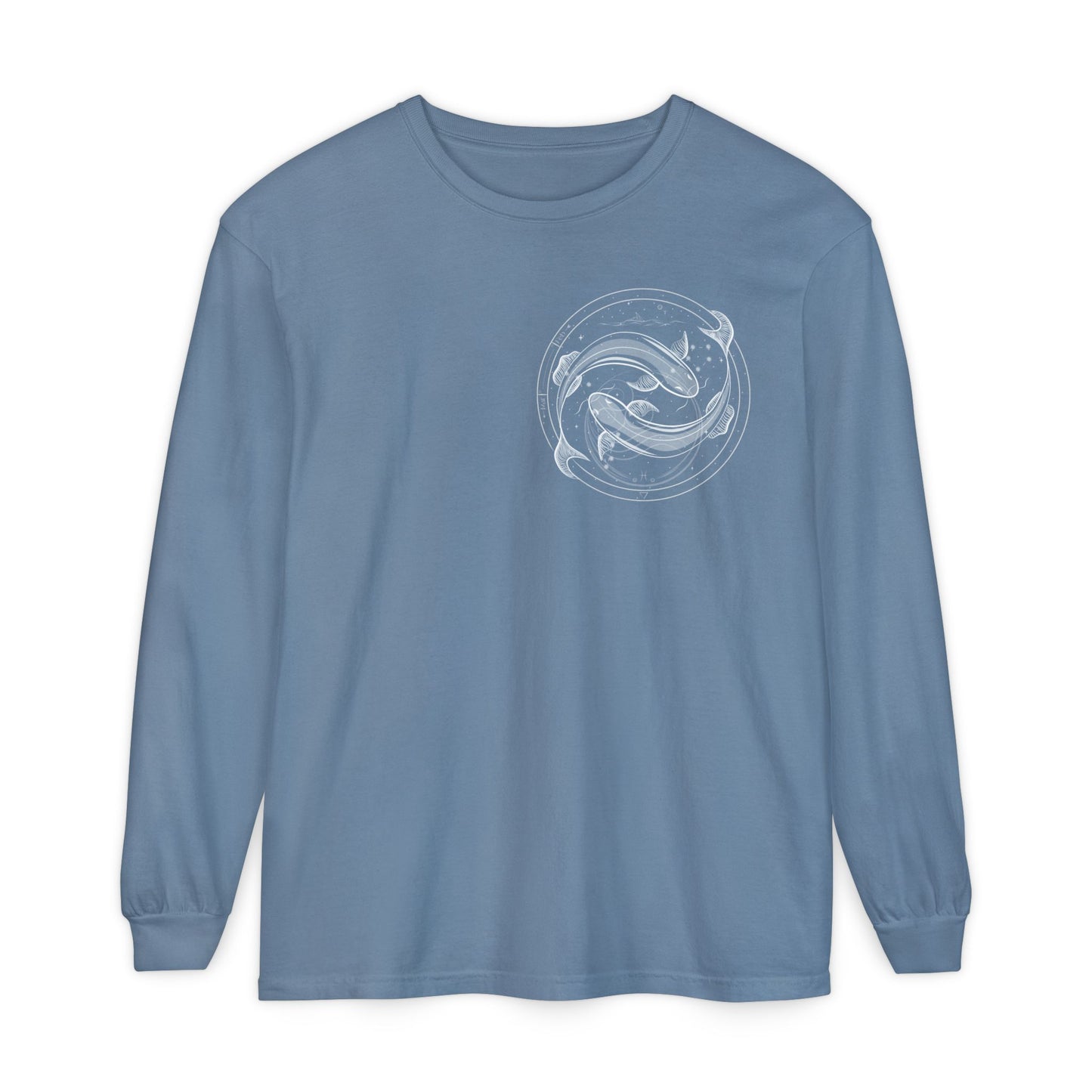 Pisces Emblem Mystic Fish Unisex Long Sleeve Tee