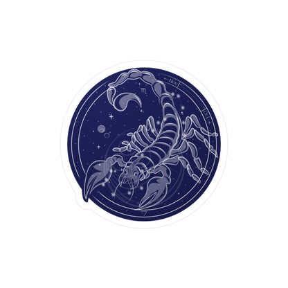 Scorpio Emblem Vinyl Sticker — Water Sign Zodiac Kiss-Cut Decal