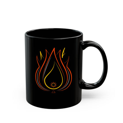 Glossy Black Mug - Fire
