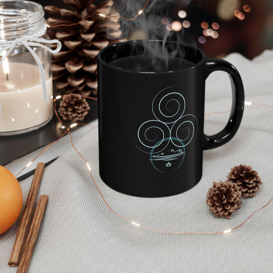 Glossy Black Mug - Air
