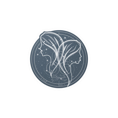Gemini Emblem Zodiac Vinyl Kiss-Cut Decal — Air Sign Astrology Sticker