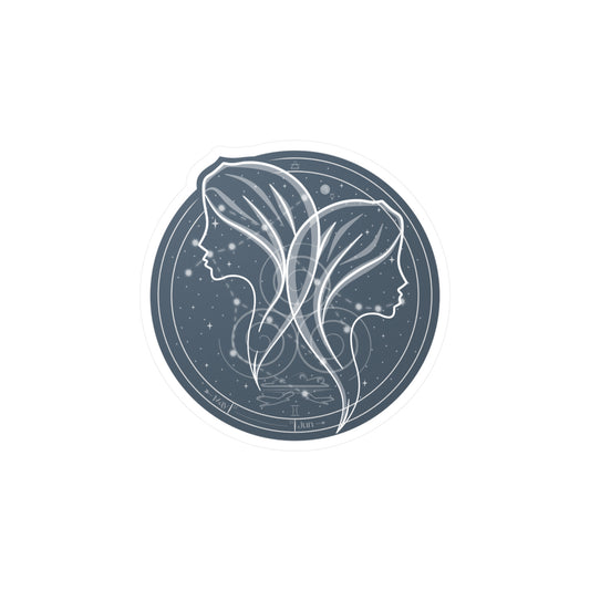 Gemini Emblem Zodiac Vinyl Kiss-Cut Decal — Air Sign Astrology Sticker