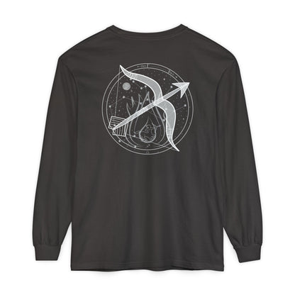 Sagittarius Emblem Mystic Bow Unisex Long Sleeve Tee