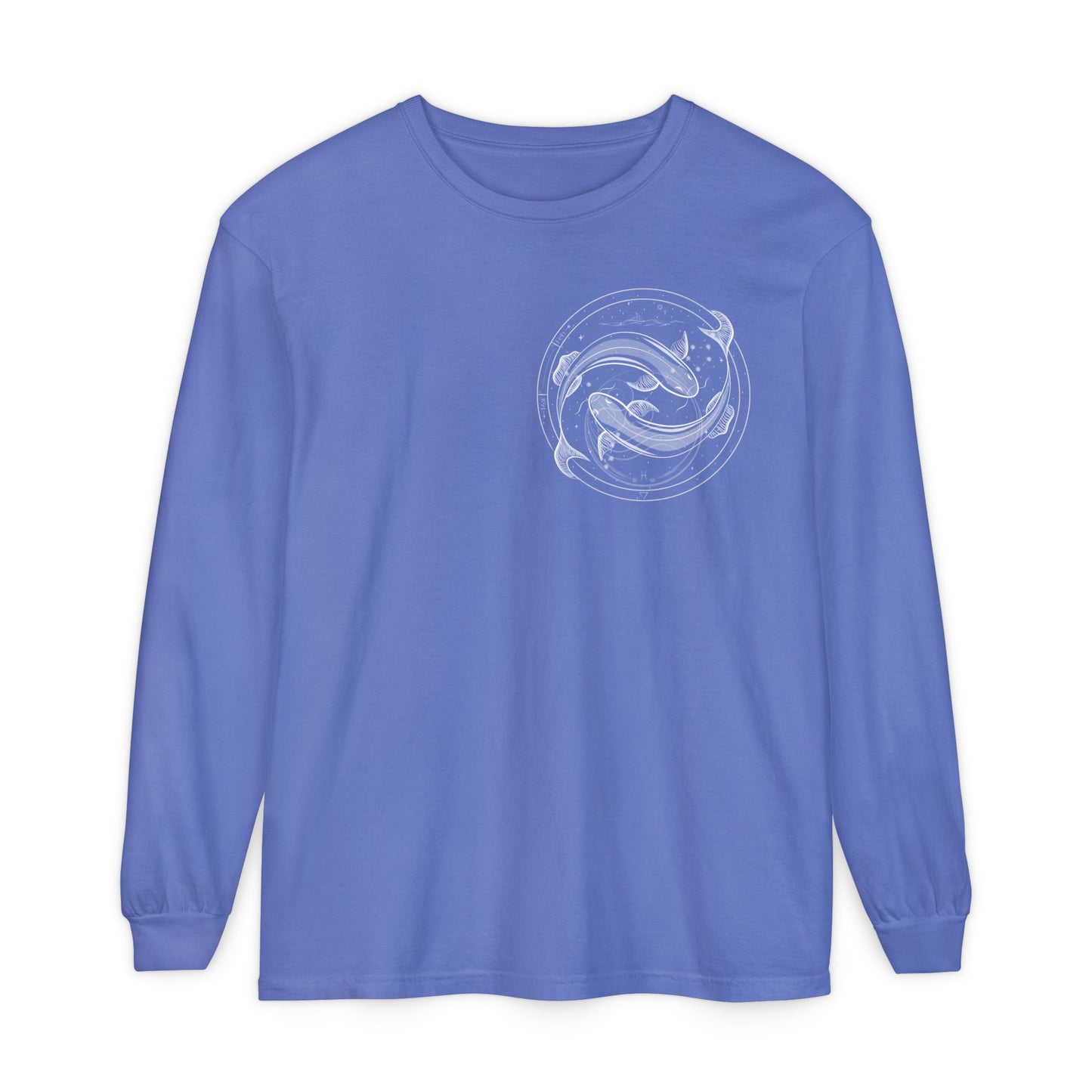 Pisces Emblem Mystic Fish Unisex Long Sleeve Tee