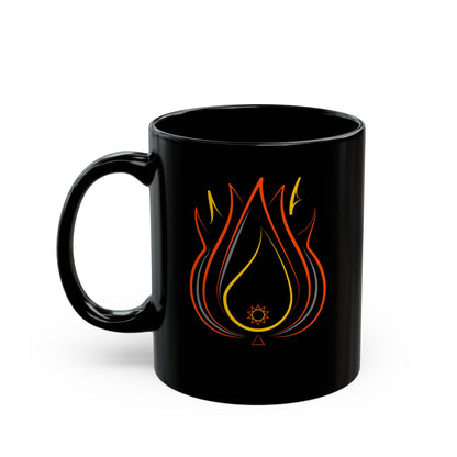 Glossy Black Mug - Fire