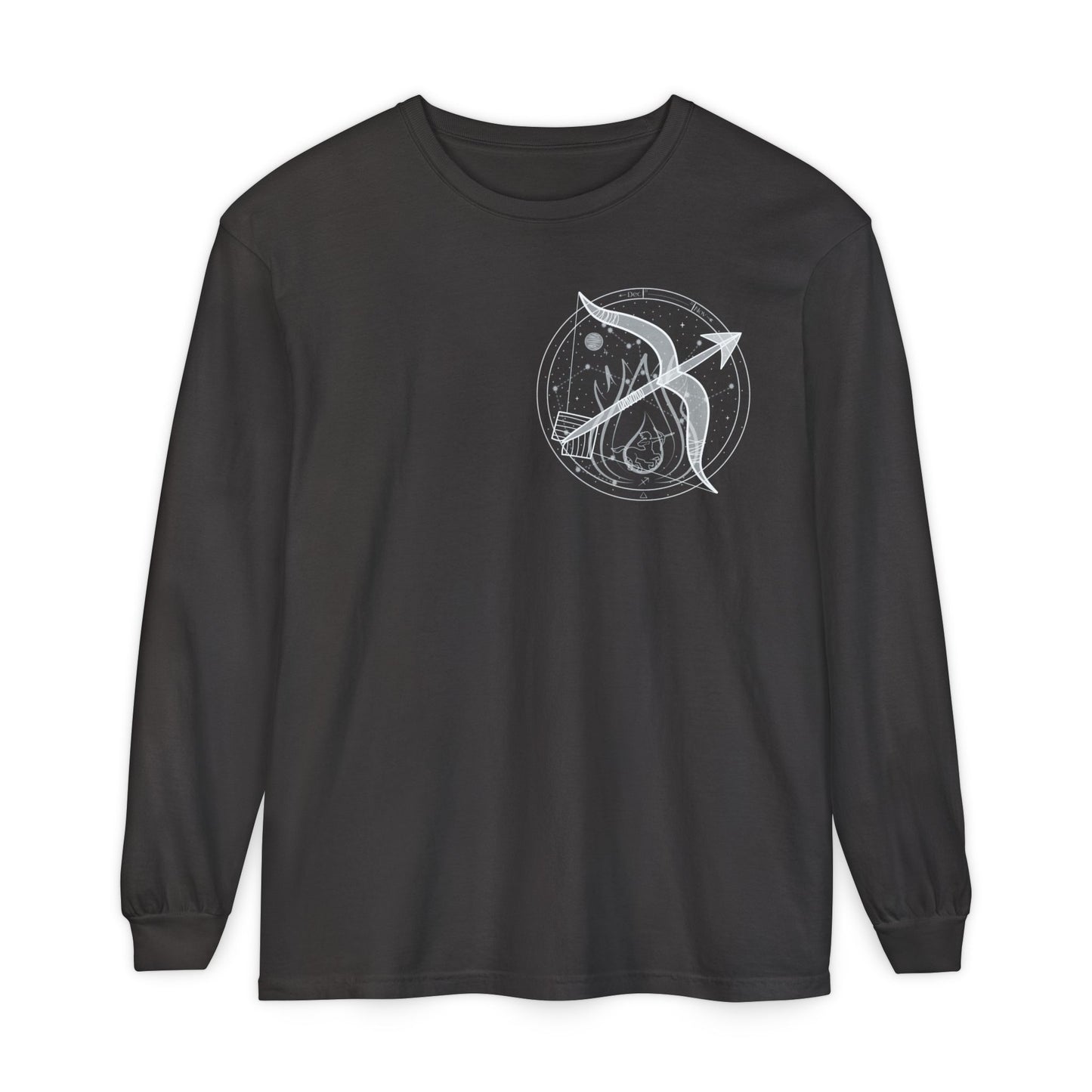 Sagittarius Emblem Mystic Bow Unisex Long Sleeve Tee