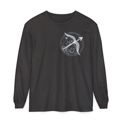 Sagittarius Emblem Mystic Bow Unisex Long Sleeve Tee