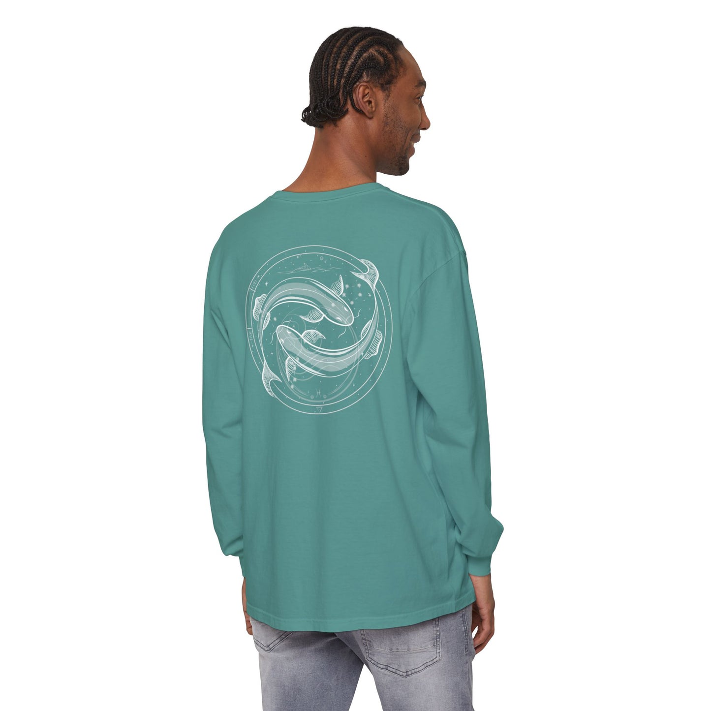 Pisces Emblem Mystic Fish Unisex Long Sleeve Tee