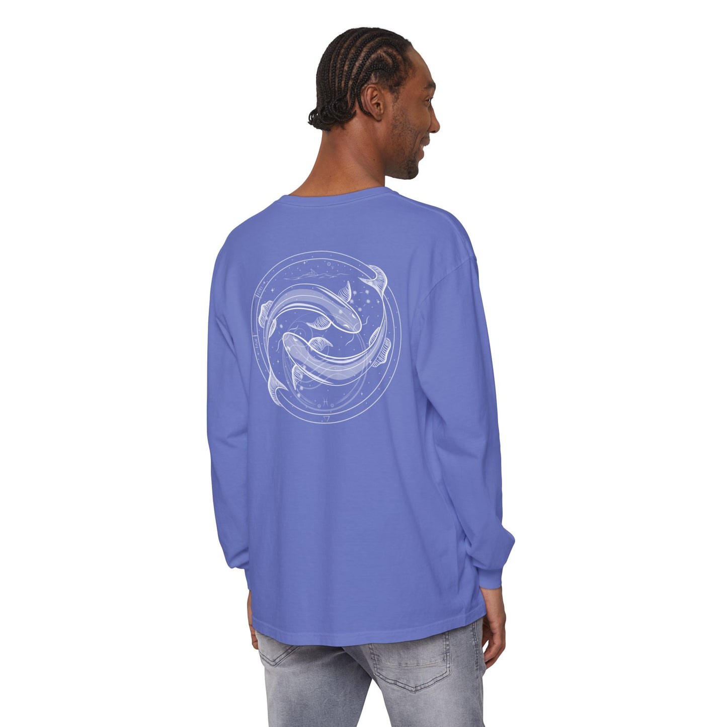 Pisces Emblem Mystic Fish Unisex Long Sleeve Tee