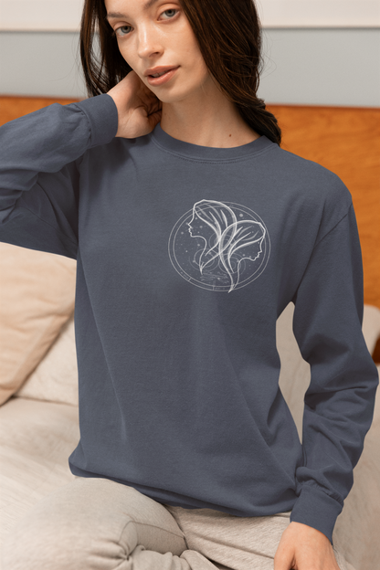 Gemini Emblem Mystic Twins Long Sleeve Tee