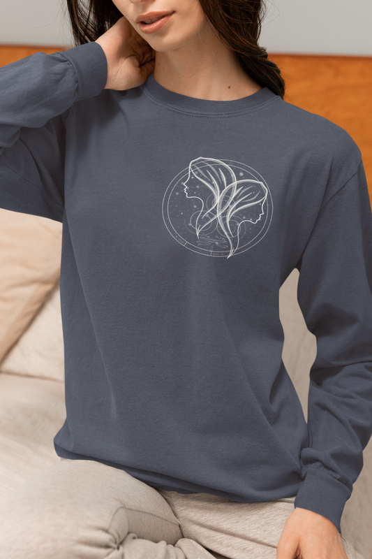 Gemini Emblem Mystical Twin Souls Unisex Long Sleeve Tee