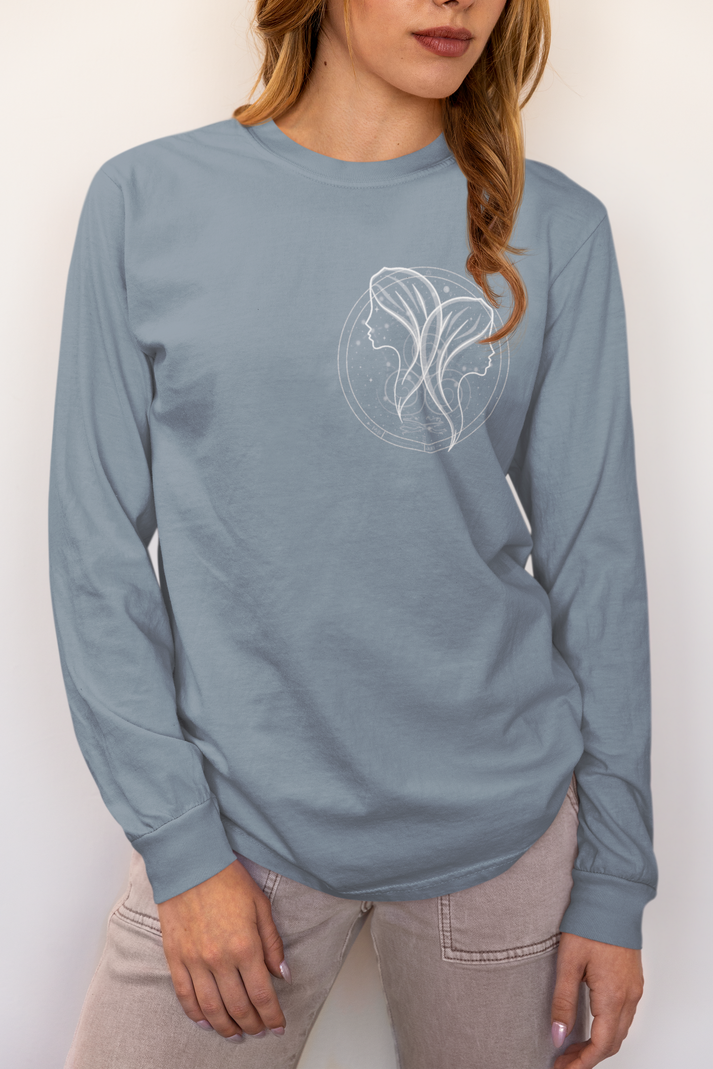 Gemini Emblem Mystical Twin Souls Unisex Long Sleeve Tee